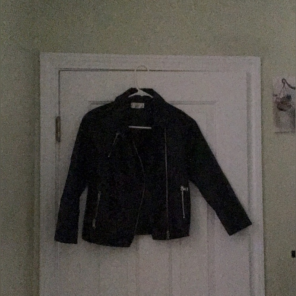 Black leather jacket